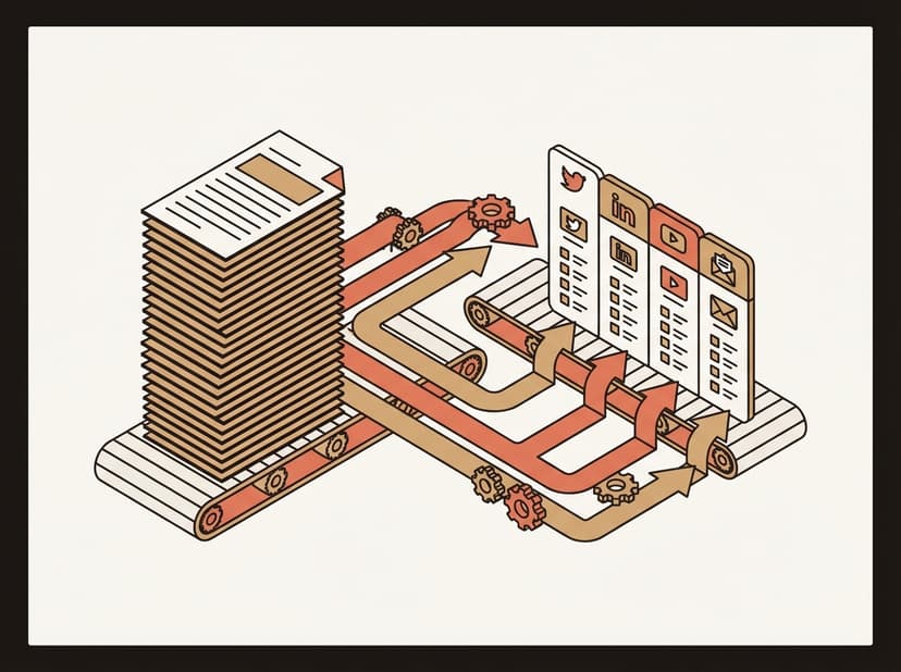 Batch Article Repurposing — 20 Posts, One Pass illustration
