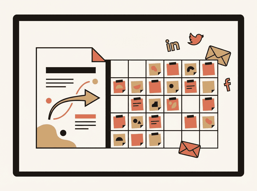 30-Day Content Calendar from One Strategy Doc illustration
