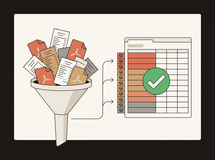 200 Receipts to Clean Expense Report in 90 Seconds illustration